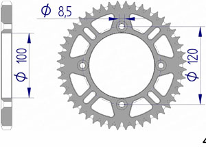 KIT ALU AB YAMAHA YZ 80 SML WHEELS 1993-2001