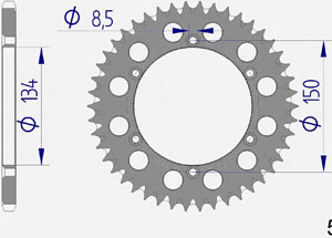 KIT ALU AB KAWASAKIK KX 125 2000-2002