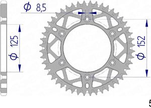 KIT ALU AB BETA 125 RR 2T 2018 MX Racing