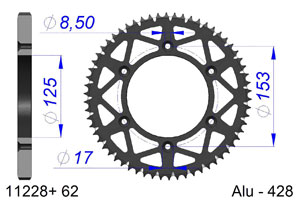 KIT ALU AB HM CRE F 125 X 2009-2011 Reinforced Xs-ring