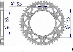 KIT ALU AB GAS-GAS EC 200 ENDURO 2003-2017 Standard Xs-ring