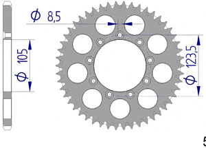 KIT ALU AB TM 125 END 1998-1999