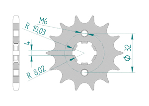 KIT ALU AB HM CRE F 125 RR 4T 2011 Reinforced Xs-ring