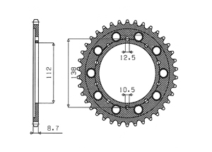 Rear sprocket Aluminium Honda Yamaha Chain 530