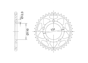 Rear sprocket Aluminium BMW Chain 525