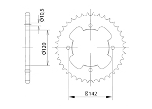 Rear sprocket Aluminium BMW Chain 520