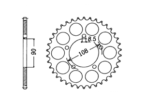 Rear sprocket Aluminium Ducati Chain 530