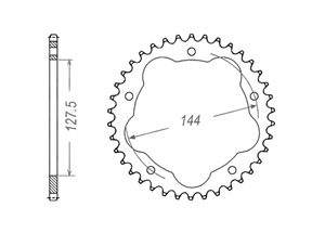 Rear sprocket Aluminium Ducati Chain 525