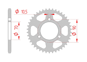 rear steel sprocket 420 honda