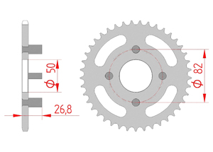 rear steel sprocket 420 honda