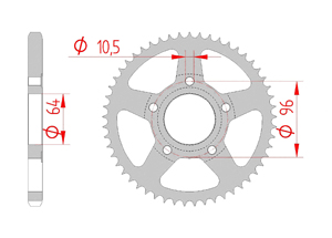 rear steel sprocket 428 honda