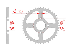 rear steel sprocket 520 honda