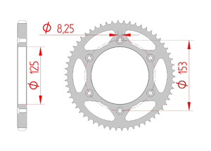 rear steel sprocket 428 hm honda