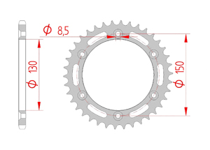 rear steel sprocket 520 honda