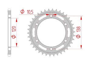 rear steel sprocket 520 honda