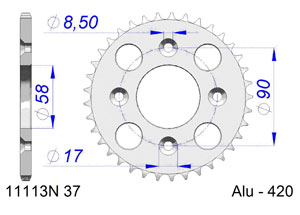 NB Rear alu sprocket  #420 HONDA