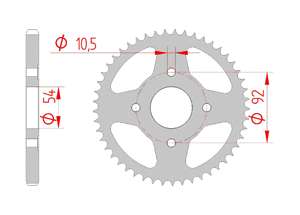 rear steel sprocket 428 yamaha