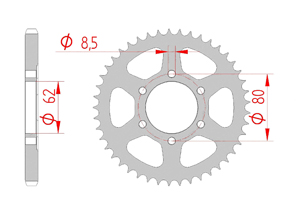 rear steel sprocket 428 yamaha