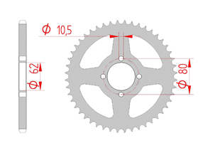 rear steel sprocket 520 sachs