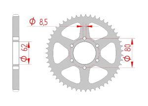 rear steel sprocket 428 yamaha