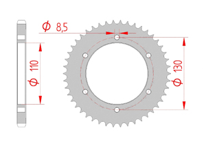 rear steel sprocket 428 yamaha