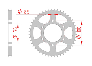 rear steel sprocket 428 yamaha