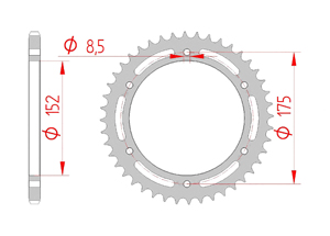 rear steel sprocket 520 yamaha