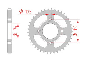 rear steel sprocket 530 yamaha