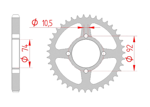 rear steel sprocket 530 yamaha