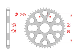 rear steel sprocket 428 yamaha