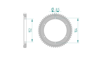 rear steel sprocket 428 yamaha