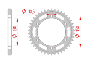 rear steel sprocket 525 yamaha