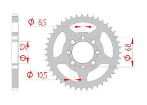 rear steel sprocket 428 suzuki