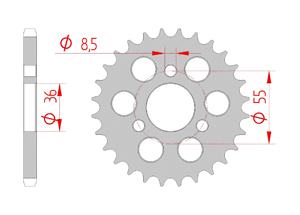 rear steel sprocket 420 suzuki JR 50