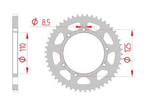 rear steel sprocket 420 suzuki