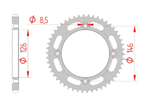 rear steel sprocket 428 suzuki