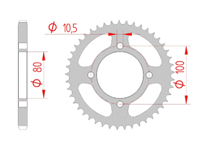 rear steel sprocket 428 suzuki