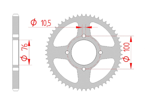 rear steel sprocket 428 suzuki