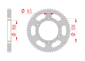 rear steel sprocket 428 suzuki