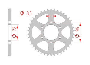 rear steel sprocket 520 suzuki