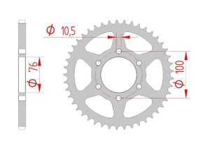 rear steel sprocket 520 suzuki