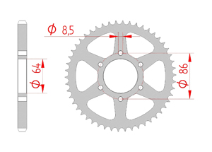 rear steel sprocket 428 kawasaki