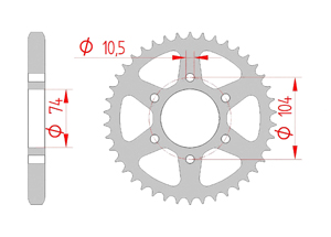 rear steel sprocket 530 kawasaki