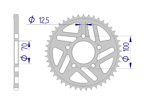 AFAM Rear alu sprocket  #520 #HARD BMW HP4