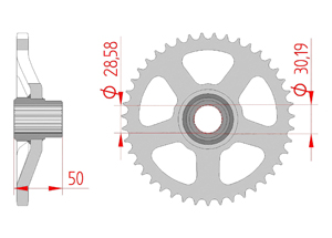 rear steel sprocket 415 aprilia