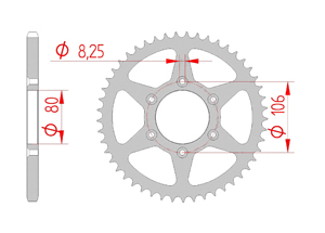 rear steel sprocket 520 aprilia