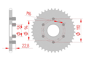 rear steel sprocket 520 aprilia