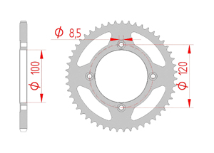 rear steel sprocket 420 beta