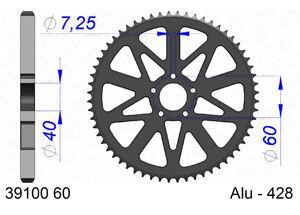 AFAM Rear alu sprocket  #428 BETA 80 REV