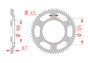 rear steel sprocket 420 cagiva